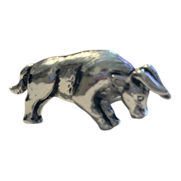 MEN'S DOLAN & BULLOCK STERLING SILVER BULL & BEAR CUFFLINK SET -NWOT- - Picture 5 of 5